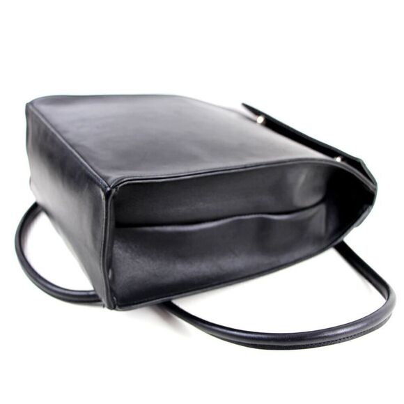 NACHALIA BLACK GENUINE LEATHER FLAP BACKPACK MEDIUM SHOULDER BAG HANDBAG PURSE main image 6